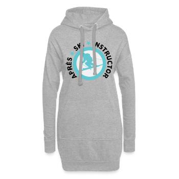 Après-Ski Instructor - Ski - Hoodie-Kleid - Grau meliert - Vorne