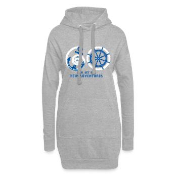 60 New Adventures 60. Geburtstag 1960 Geschenk - Hoodie-Kleid - Grau meliert - Vorne