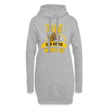 Der König Wird 60 Jahre 60. Geburtstag Geschenk - Hoodie-Kleid - Grau meliert - Vorne