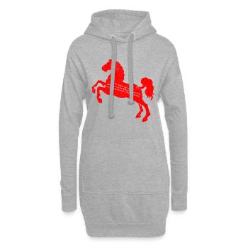 Niedersachsen Hymne Freiheit Und Eiche Wappen - Hoodie-Kleid - Grau meliert - Vorne