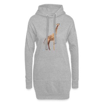 Cadeau de polygone de savane de désert de girafe afrique - Sweat-shirt à capuche long Femme - gris chiné - Devant