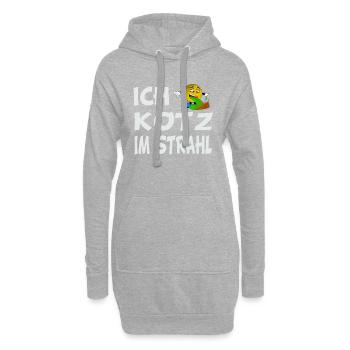 Ich kotz im Strahl Launig Genervt schlechte Laune - Hoodie-Kleid - Grau meliert - Vorne