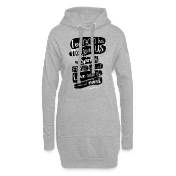 Christian apparel & Christian Faith - Hoodie-Kleid - Grau meliert - Vorne