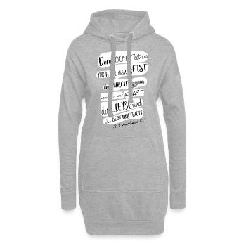 Bibel Inspiration christlich - Hoodie-Kleid - Grau meliert - Vorne
