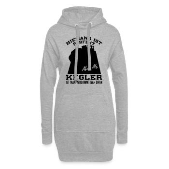 Kegel Spruch - Hoodie-Kleid - Grau meliert - Vorne