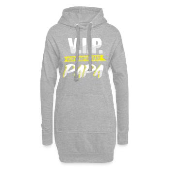 Cadeau très important pour la fête des pères papa VIP - Sweat-shirt à capuche long Femme - gris chiné - Devant