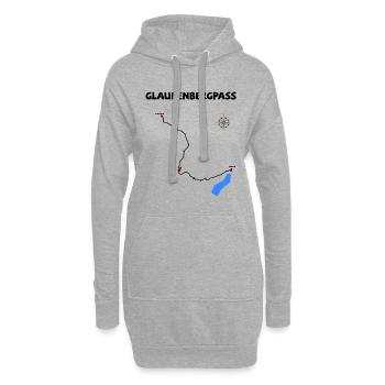 KrenbergPass Serpentin Cyclisme Suisse - Sweat-shirt à capuche long Femme - gris chiné - Devant
