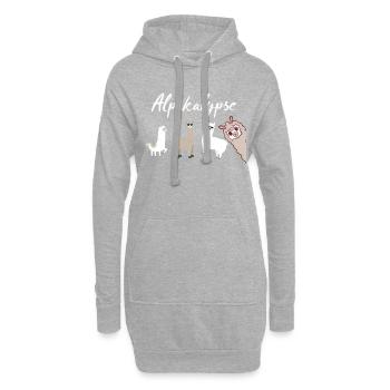 Alpakalypse - Sweat-shirt à capuche long Femme - gris chiné - Devant