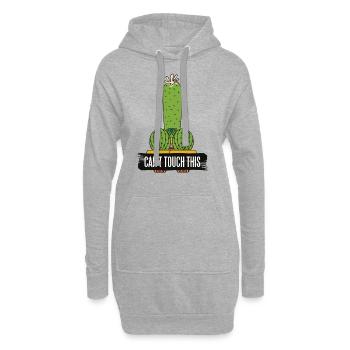 Kaktus Cant touch this Kakteen Kaktusse Männer - Hoodie-Kleid - Grau meliert - Vorne