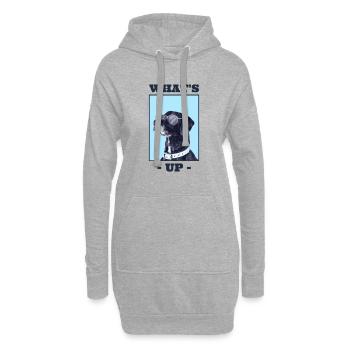 Un chien sympa - Sweat-shirt à capuche long Femme - gris chiné - Devant
