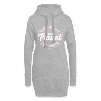 Voyage voyage disant voyage nature - Sweat-shirt à capuche long Femme - gris chiné - Devant
