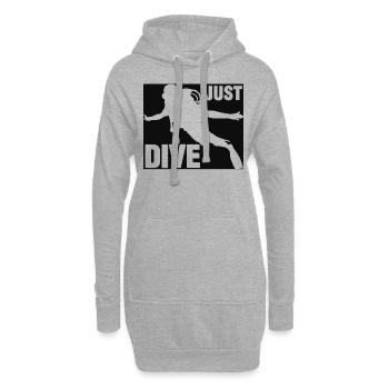 Just Dive Diver - Hoodie-Kleid - Grau meliert - Vorne