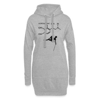 Escalade d'adrénaline - conception pour les fans d'escalade - Sweat-shirt à capuche long Femme - gris chiné - Devant