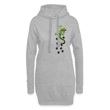Motifs Gecko Idée cadeau Gekko Lézard Gecko Asie - Sweat-shirt à capuche long Femme - gris chiné - Devant