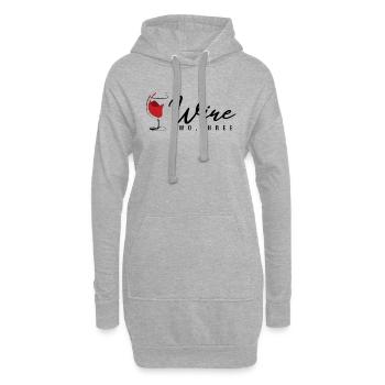 Wine two three , Wein Winzer - Hoodie-Kleid - Grau meliert - Vorne
