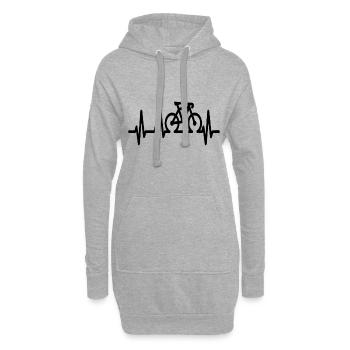 Fahrrad Fahrradfahrer Radfahrer Rennradfahrer - Hoodie-Kleid - Grau meliert - Vorne