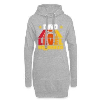 Papa-Ebene entsperrt - Hoodie-Kleid - Grau meliert - Vorne