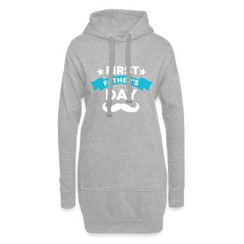Erster Vatertag - Hoodie-Kleid - Grau meliert - Vorne