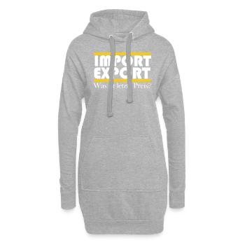 Import Export Geschäft Autohandel - Hoodie-Kleid - Grau meliert - Vorne