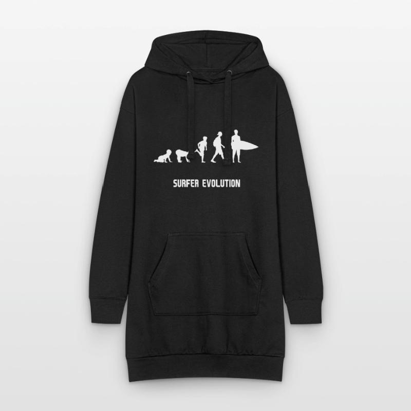 Surfer evolution evolution Hoodie-Kleid