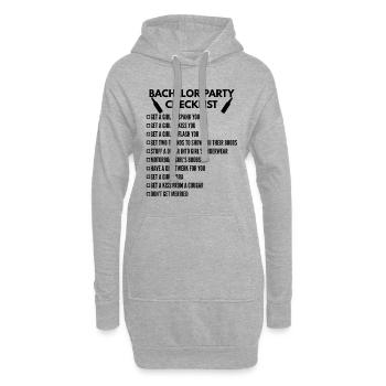 Liste de contrôle de la partie de célibataire - Sweat-shirt à capuche long Femme - gris chiné - Devant