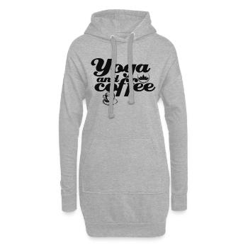 Yoga Coffee Naps Yoga - Sweat-shirt à capuche long Femme - gris chiné - Devant
