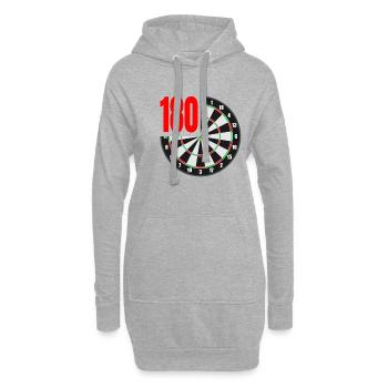 180 Dart Darts Darten Dartspieler Triple Double - Hoodie-Kleid - Grau meliert - Vorne
