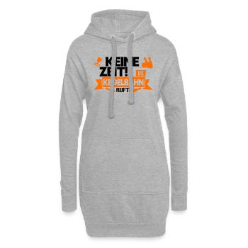Kegeln Keine Zeit Die Kegelbahn Ruft Geschenk - Hoodie-Kleid - Grau meliert - Vorne