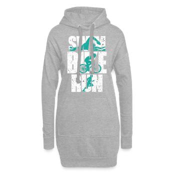 Triathlon Swim Bike Run - Sweat-shirt à capuche long Femme - gris chiné - Devant