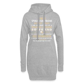 Yes I'm Spoiled Girlfriend Of Awesome Boyfriend Gi - Hoodie-Kleid - Grau meliert - Vorne