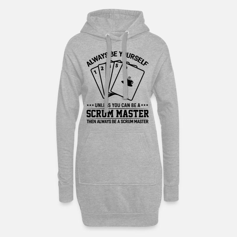 Scrum Master Agile Software Entwicklung - Hoodie-Kleid - Grau meliert