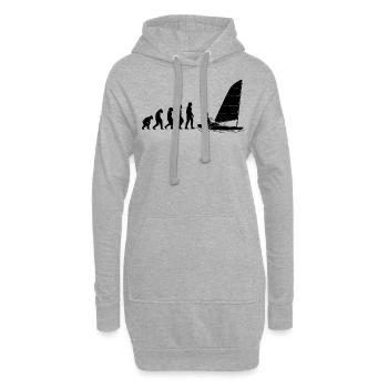 EVOLUTION voile à voile bateau à voile yacht yacht - Sweat-shirt à capuche long Femme - gris chiné - Devant