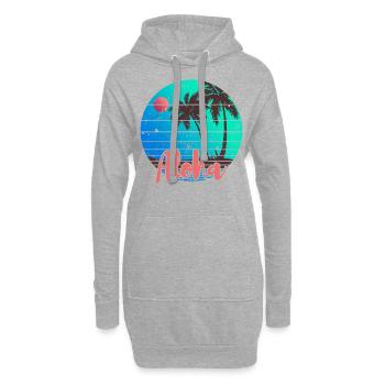 Aloha - Sweat-shirt à capuche long Femme - gris chiné - Devant