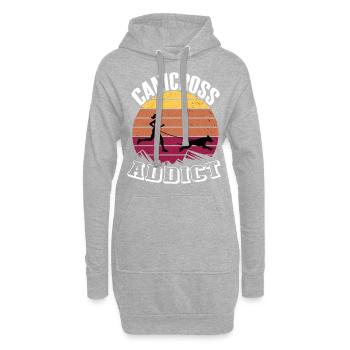 Canicross-Süchtiger - Hoodie-Kleid - Grau meliert - Vorne