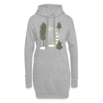 Disc Golf Into Woods Disc Golf Discs Golf Frisb - Sweat-shirt à capuche long Femme - gris chiné - Devant