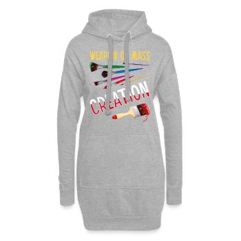 Armes de création de masse Funny Art Supply Artist P - Sweat-shirt à capuche long Femme - gris chiné - Devant