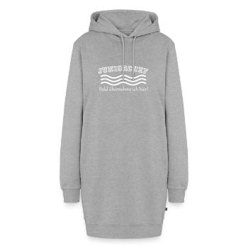 Patron junior - Sweat-shirt à capuche long Femme - gris chiné - Devant