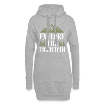 Explorez Mountains Say Mountains - Sweat-shirt à capuche long Femme - gris chiné - Devant