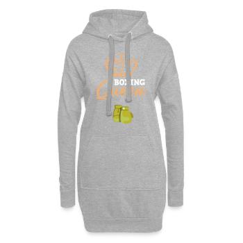 Boxen Queen Girl Frau - Hoodie-Kleid - Grau meliert - Vorne