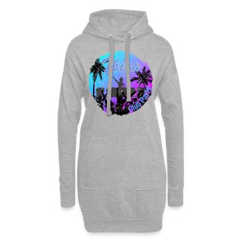 Ibiza Club Party - Sweat-shirt à capuche long Femme - gris chiné - Devant