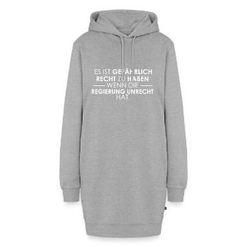 Spruch Grundrechte Demonstration - Hoodie-Kleid - Grau meliert - Vorne