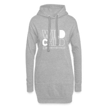Wildes Kind - Hoodie-Kleid - Grau meliert - Vorne