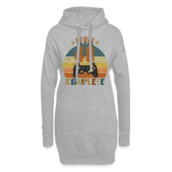 40. Geburtstag Retro Gamer 1980 40 Jahre Geschenk - Hoodie-Kleid - Grau meliert - Vorne
