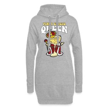 PINOT GRIGIO QUEEN - Hoodie-Kleid - Grau meliert - Vorne