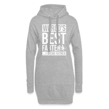 Bester Farter Vater - Hoodie-Kleid - Grau meliert - Vorne