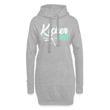 Tischkicker Tischfußball Tischfußballer Geschenk - Hoodie-Kleid - Grau meliert - Vorne