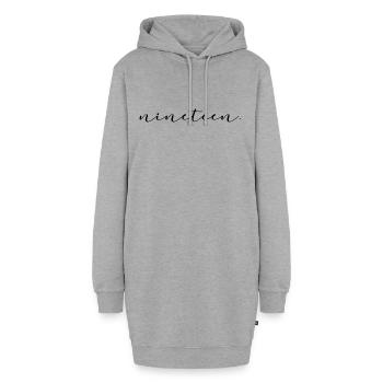 Damen nineteen 19. Geburtstag Mädchen 19 Jahre - Hoodie-Kleid - Grau meliert - Vorne