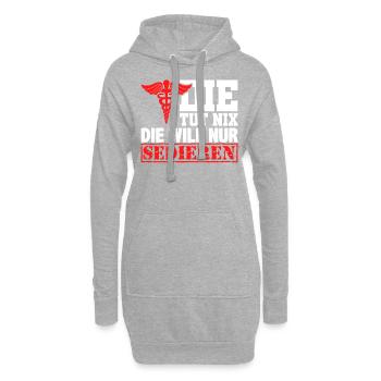 Anästhesie Pflegekraft Krankenpflege Geschenk - Hoodie-Kleid - Grau meliert - Vorne