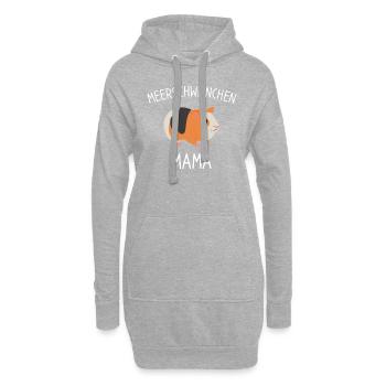 Meerschweinchen Mama Haustier Meerschwein Geschenk - Hoodie-Kleid - Grau meliert - Vorne