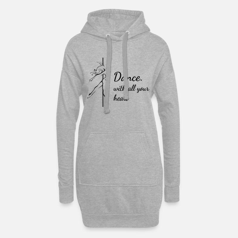 Pole dance - Hoodie-Kleid - Grau meliert